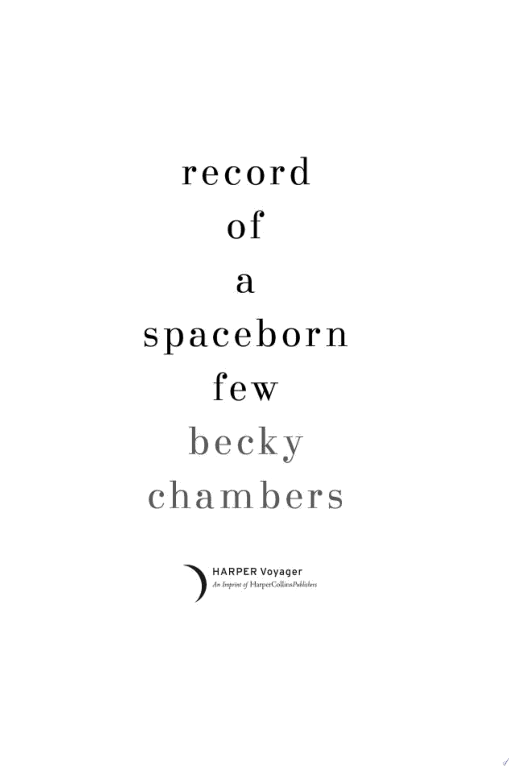 Image for "Record of a Spaceborn Few"