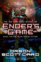 Book cover depicting Ender Wiggin in a spacesuit facing away from reader