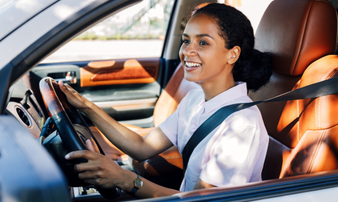 Driver in a car