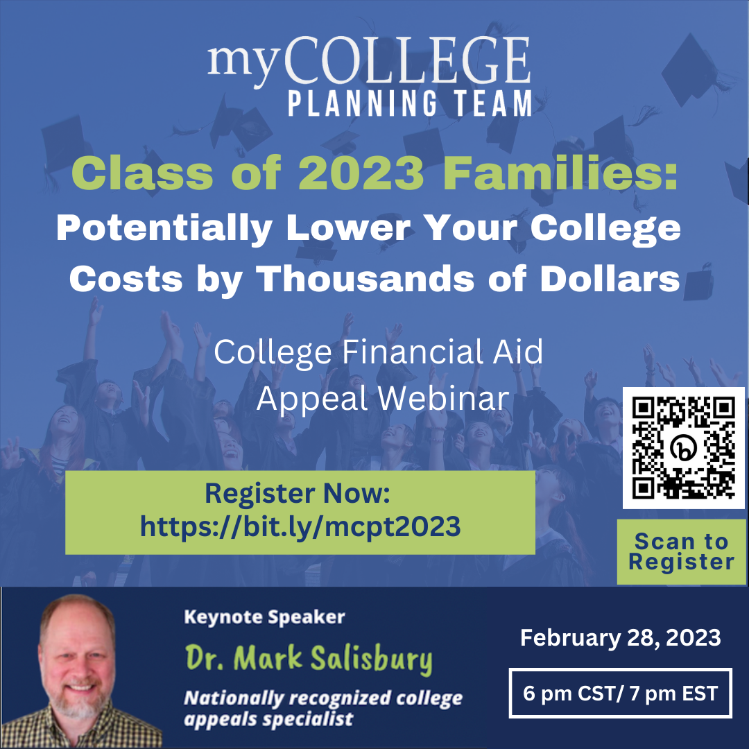 Financial Aid Appeal Webinar at 7 PM on February 28