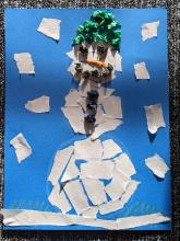 Paper Mosaic Snowman